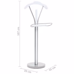 vidaXL Suit Stand 45x35x107cm White Clothing Coat Garment Rack Valet Hanger - Additional view 7