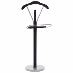 vidaXL Suit Stand Black and Grey Clothes Butler Storage Valet Rack Hanger