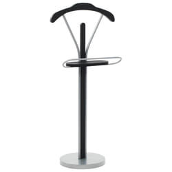 vidaXL Suit Stand Black and Grey Clothes Butler Storage Valet Rack Hanger