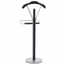 vidaXL Suit Stand Black and Grey Clothes Butler Storage Valet Rack Hanger