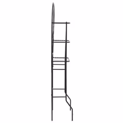 vidaXL Toilet Rack Black 60x33x174cm Plant Stand Bathroom Shelf Holder Rail - Additional view 2