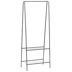 vidaXL Clothes Rack 59x35x150cm Black Garment Coat Closet Organiser Stand