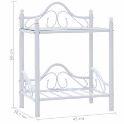 VidaXL 246728 nightstand/bedside table White - Additional view 8