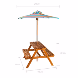 VidaXL 43990 outdoor table Brown - Additional view 8