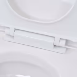 vidaXL Wall-Hung Toilet Ceramic White Home Bathroom Furniture WC Seat Fixture - Additional view 7