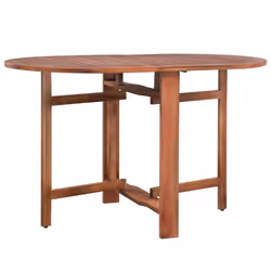 vidaXL Solid Acacia Wood Outdoor Dining Table Oval 120x70x74cm Patio Furniture - Additional view 3