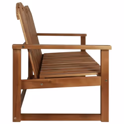 vidaXL Solid Acacia Wood 2-Seater Garden Sofa Bench Outdoor Furniture Seat