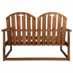 vidaXL Solid Acacia Wood 2-Seater Garden Sofa Bench Outdoor Furniture Seat