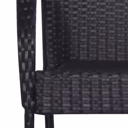 VidaXL 44238 outdoor chair Terrace Polyrattan, Steel Black - Additional view 5