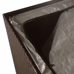 vidaXL Outdoor Storage Box Poly Rattan 150x100x100cm Brown Container Chest - Additional view 4