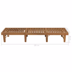 vidaXL Garden Wooden Folding Sun Lounger | Outdoor Recliner - Additional view 10
