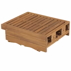 vidaXL Garden Wooden Folding Sun Lounger | Outdoor Recliner - Additional view 6