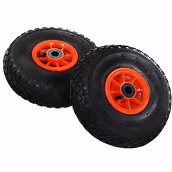 vidaXL 2x Sack Truck Wheels Rubber 3.00-4 (245x82) Cart Wagon Trolley Tyre