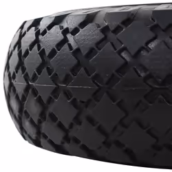 vidaXL 2x Sack Truck Wheels Solid PU 3.00-4 (260x85) Cart Wagon Trolley Tyre - Additional view 4