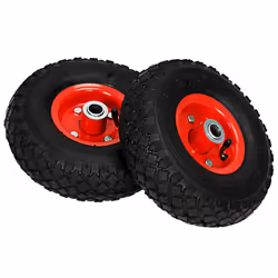 vidaXL 2x Sack Truck Wheels Rubber 3.00-4 (245x82) Cart Wagon Trolley Tyre