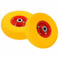 vidaXL 4x Sack Truck Wheels Solid PU 3.00-4 (245x82) Cart Wagon Trolley Tyre