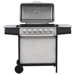 VidaXL 44278 Grill Cart Gas Black, Silver 12000 W