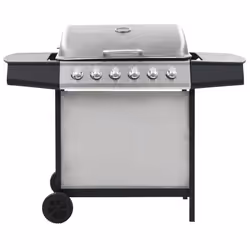VidaXL 44278 Grill Cart Gas Black, Silver 12000 W