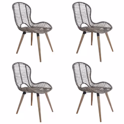 VidaXL 246854, Rattan, Wood, 480 mm, 640 mm, 850 mm, 44 cm, 45 cm