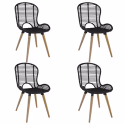 VidaXL 246808, Rattan, Wood, 480 mm, 640 mm, 850 mm, 44 cm, 45 cm