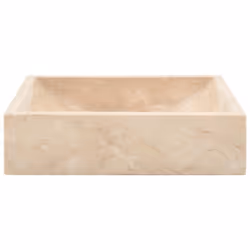 vidaXL Sink Bathroom Natural Stone Wash Bowl Basin Marble High Gloss Cream