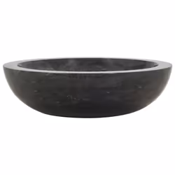 vidaXL Sink 40x12cm Marble Black Bathroom Natural Stone Wash Bowl Basin Unit - Additional view 10