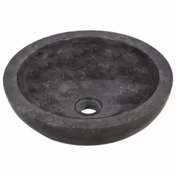 vidaXL Sink 40x12cm Marble Black Bathroom Natural Stone Wash Bowl Basin Unit - Additional view 6