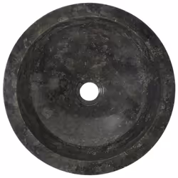 vidaXL Sink 40x12cm Marble Black Bathroom Natural Stone Wash Bowl Basin Unit - Additional view 8