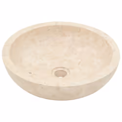 vidaXL Sink 40x12cm Marble Cream Bathroom Natural Stone Wash Bowl Basin Unit - Additional view 6