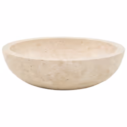 vidaXL Sink 40x12cm Marble Cream Bathroom Natural Stone Wash Bowl Basin Unit - Additional view 7