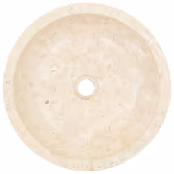 vidaXL Sink 40x12cm Marble Cream Bathroom Natural Stone Wash Bowl Basin Unit - Additional view 8