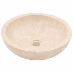 vidaXL Sink 40x12cm Marble Cream Bathroom Natural Stone Wash Bowl Basin Unit - Additional view 9