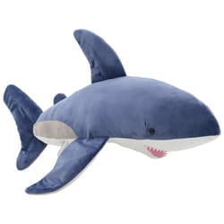 vidaXL Shark Cuddly Toy Plush Blue and White Kids Stuffed Animal Doll Gift
