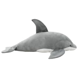 vidaXL Dolphin Cuddly Toy Plush Grey Kids Children Stuffed Animal Doll Gift