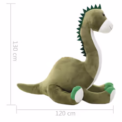 vidaXL Dinosaur Brontosaurus Cuddly Toy Plush Green Stuffed Animal Doll Gift - Additional view 5
