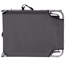 vidaXL Foldable Sunlounger with Canopy Grey Outdoor Daybed Recliner Chair - Additional view 4