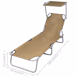 VidaXL 44292 outdoor chair Lounge Padded seat Polyester Taupe - Additional view 7