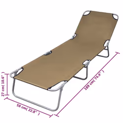 VidaXL 44294 outdoor chair Lounge Padded seat Polyester Taupe - Additional view 6