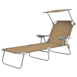 VidaXL 44297 outdoor chair Lounge Padded seat Polyester Taupe