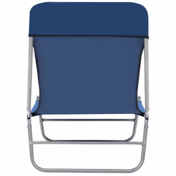 vidaXL 2x Foldable Sunloungers Blue Outdoor Garden Camping Recliner Daybed - Additional view 7