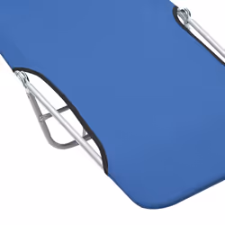 vidaXL 2x Foldable Sunloungers Blue Outdoor Garden Camping Recliner Daybed - Additional view 8