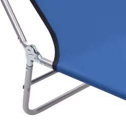 vidaXL 2x Foldable Sunloungers Blue Outdoor Garden Camping Recliner Daybed - Additional view 9