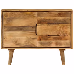 vidaXL Solid Mango Wood Sideboard 90x30x69cm Organiser Storage Cabinet Unit - Additional view 6