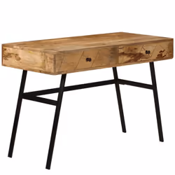 vidaXL Solid Mango Wood Writing Desk with Drawers Office Computer Work Table