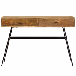 vidaXL Solid Mango Wood Writing Desk with Drawers Office Computer Work Table - Additional view 4