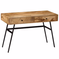 vidaXL Solid Mango Wood Writing Desk with Drawers Office Computer Work Table - Additional view 5