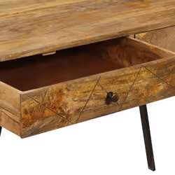 vidaXL Solid Mango Wood Writing Desk with Drawers Office Computer Work Table - Additional view 9