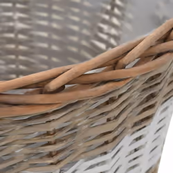 vidaXL 4x Raised Bed Wicker with PE Lining Real Rattan Plant Flower Basket Bin - Additional view 5