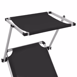 VidaXL 44333 outdoor chair Lounge Padded seat Aluminium, Steel, Textile Black - Additional view 6