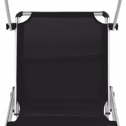 VidaXL 44333 outdoor chair Lounge Padded seat Aluminium, Steel, Textile Black - Additional view 7